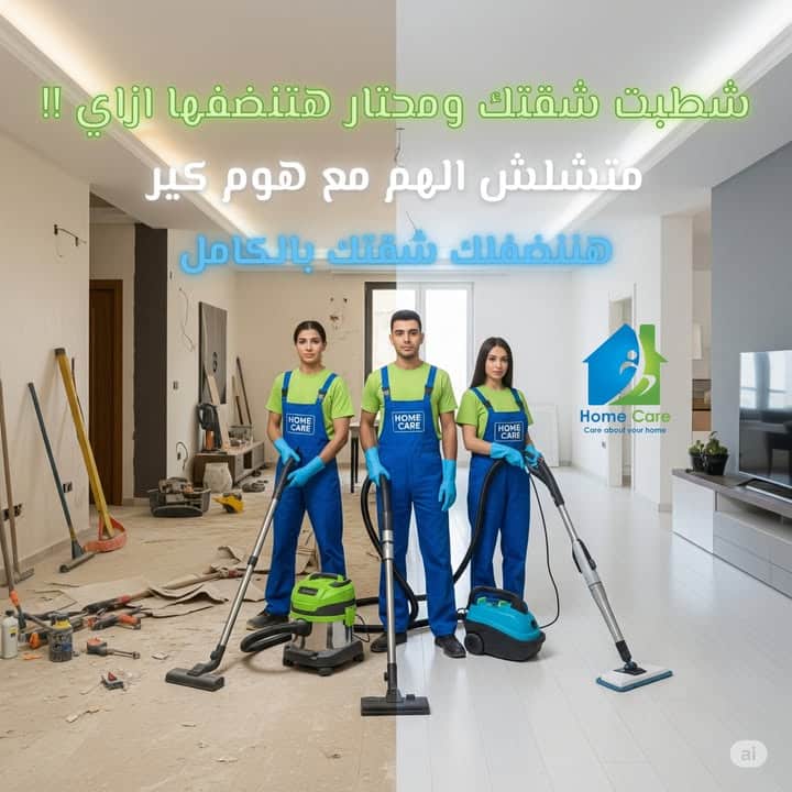بعد الانتهاء من أعمال التشطيب، تبدأ الخطوة الأهم: إعادة الحياة للمكان ليصبح جاهزًا للسكن أو الاستخدام. في HomeCare، نقدم لك خدمة ما بعد التشطيب باحترافية عالية، لضمان نظافة عميقة ولمسات نهائية مثالية تليق بمستوى التشطيب الذي استثمرت فيه.